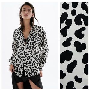 Zara silk button down